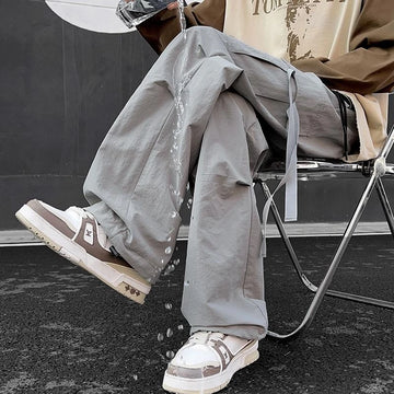 Men's Black Pants Streetwear Harem Pant Vintage Y2k Hip Hop Wide Leg Joggers Baggy Sweatpants Male Pants Big Size 5XL